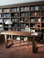 Étagère intégrée de style grille moderne, bibliothèque de salon blanche personnalisée