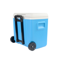 Glacière isotherme portable 30L moderne avec roues et poignée pour le camping, maintien de la glace pendant 48h