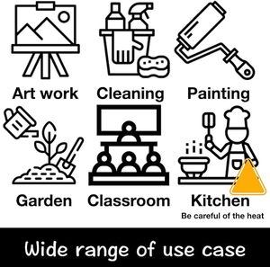 Disposable PE <b>Shrink</b> Bag Aprons Screen Printed Vest Handle for Kids-Clear <b>Plastic</b> Waterproof Smocks for Art Painting Cooking - Product Image 4