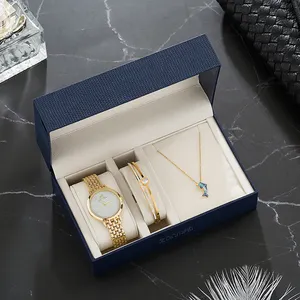 2024 mode baru grosir set hadiah jam tangan cantik wanita jam tangan perempuan set hadiah perhiasan untuk wanita