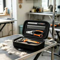 Étui de rangement pour outils de toilettage pour animaux de compagnie en EVA rigide de qualité supérieure, résistant aux chocs et à la poussière, avec mousse découpée sur mesure pour les fournitures de toilettage pour chiens et chats