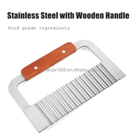Manjia Handmatige Gegolfde Crinkle Snijder, Friet Snijder, Groente & Fruit Snijder, Aardappel Snijder, Zijdeachtige Golfmes