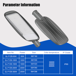 โคมไฟถนน LED กลางแจ้งแบบปรับแต่งได้ 50W-300W  ตัวเรือนอะลูมิเนียมหล่อขึ้นรูป ทนทานต่อสภาพอากาศ IP65 - Product Image 6