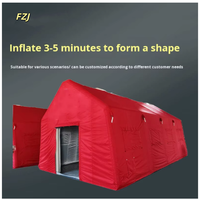 Inflation rapide de 3 à 5 minutes facile à transporter tente gonflable imperméable quatre saisons deux chambres à coucher salon 20 secours en cas de catastrophe