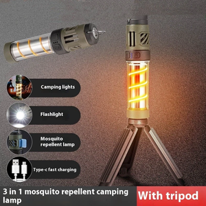 Lampe anti-moustiques rechargeable par USB, 3W, lanterne de Camping étanche avec support triangulaire, 1 pièce - Product Image 6