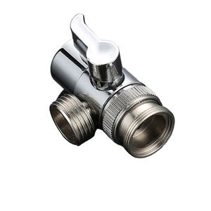 Robinet universel 1/2 pour hôtel, de qualité économique et moderne, avec adaptateur WC en laiton chromé, vanne à boisseau sphérique d'<span class=keywords><strong>angle</strong></span> 3 voies facile à installer - Product Image 1