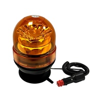 Feux de signalisation LED ambre 24W DC12-24v, lumière de détresse pour véhicule, lumière stroboscopique rotative pour tracteur, camion, chariot élévateur avec base magnétique