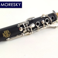 MORESKY E117 Clarinete Soprano BB de 17 Llaves, Colorido, Niquelado, Cuerpo de Resina ABS, Instrumento de Viento Personalizable