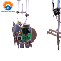 Bac d'abattage rotatif hydraulique entièrement automatique pour bovins, en acier inoxydable, certifié CE, pour l'abattage avant l'abattage sanguin.