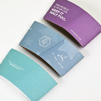 Gobelets en papier pour boissons chaudes biodégradables personnalisés avec leur propre logo manchons pour porte-gobelets à café en papier kraft