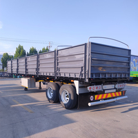 Semi-remorque grillagée robuste pour bétail, capacité 40-80 tonnes, pour le transport de bétail agricole