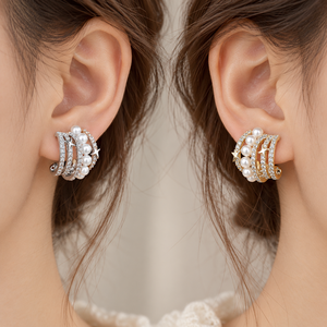 Orecchini a Stella Stratificati per Donne, Accessori per Orecchie Semplici per Uso Quotidiano - Product Image 2