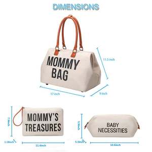 Sac de rangement pour couches de bébé en tissu grande capacité OEM, sac à couches pour maman - Product Image 4