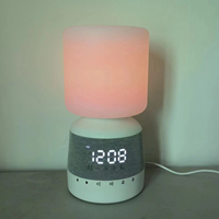 Décor à la maison diffuseur d'arôme sans eau lampe de table lever du soleil réveil bruit blanc haut-parleur BT pour cadeau horloge de bureau réveil lumière