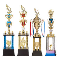 Copa de Trofeo de Plástico de Diseño Personalizado de Alta Calidad para Torneos de Rugby y Fútbol Americano