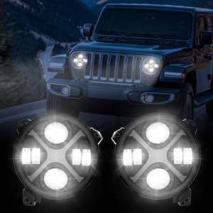 Faro LED Rotondo da 9 Pollici con Cambio Colore RGB X DRL, Doppio Proiettore 6000K, Fascio Alto/Basso per 4x4 SUV Pickup - Product Image 2