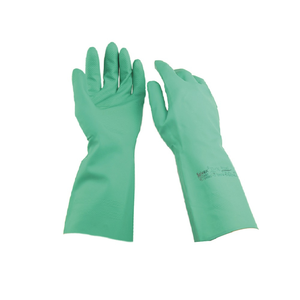 Gants de sécurité en caoutchouc vert résistants aux produits chimiques industriels avec manchette longue pour le nettoyage et la manutention - Product Image 4