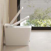 Petite toilette intelligente à chasse d'eau entièrement automatique, autonettoyante, à poser au sol, électrique