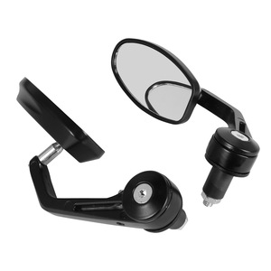 Rétroviseur de moto et vélo électrique pliable pour guidon, avec <span class=keywords><strong>embout</strong></span> de guidon et réflecteur rotatif bleu, pour le trajet quotidien - Product Image 2