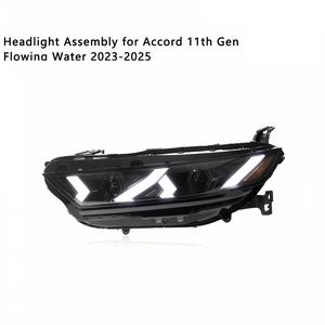 LED-Scheinwerfer-Einheit für 23-25 Accord 11. Generation Neu 12V 55W 5500 Lumen 6000K Laser-Modifikation Fließendes Wasser Rot - Product Image 1