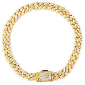 Wholesale 925 <b>Silver</b> White/Yellow/Rose Gold Plated Cuban Chain GRA Certificate Slim Chain 6mm Wdth Vvs Moissanite <b>Bracelet</b> - Product Image 4