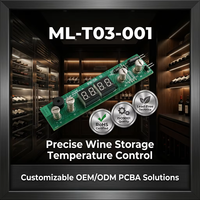 Placa base PCBA para refrigerador de vinos Tailian ML-T03-001, conjunto de placa controladora personalizada para bodega, certificado RoHS ISO9001