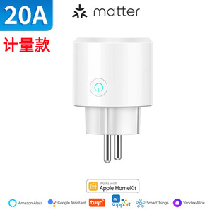 Matter Smart Socket EU <b>Plug</b> with Power Monitor, HomeKit Alexa Google Voice Remote Control, Wireless Smart Outlet - Product Image 6