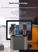Diffuseur d'arômes intelligent portable à double buse, alimenté par batterie, en métal, pour la maison, sans eau, diffuseur d'huiles essentielles