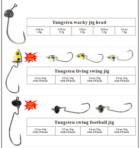 Testine da jigging all'ingrosso per la pesca: rotonde/Ned/offset/shaky/living/swing/ball/football - Product Image 3
