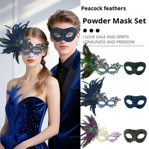Maschera in Pizzo Dorato e Viola Ispessita per Carnevale, Festa di Halloween, Ballo in Maschera, Festa di Laurea e Festival di Metà Autunno - Product Image 1