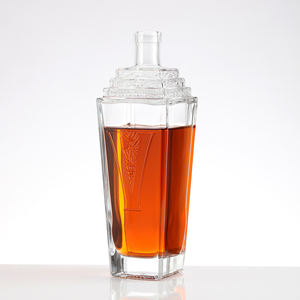 Vodka licor <span class=keywords><strong>gin</strong></span> Ron tequila FORMA DE <span class=keywords><strong>V</strong></span> muchas escaleras botella de vidrio artística whisky brandy licores botella de vidrio - Product Image 5