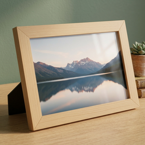 Bamboo <b>Floating</b> Photo Frame 4x6 Inch | Eco-Friendly Handmade Durable Lightweight Tabletop | Wholesale | Aqudus Saleem - Product Image 3