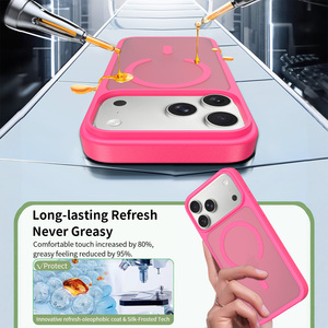<span class=keywords><strong>Funda</strong></span> Magnética con Carga Inalámbrica para <span class=keywords><strong>iPhone</strong></span> 18 17 Pro Max, Color Rojo Rosa, Protectora, Antigolpes, Fundas para <span class=keywords><strong>iPhone</strong></span> 16 15 14 - Product Image 4