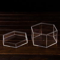 Boîte en plastique transparente polyédrique avec couvercle, cadeau de fête haut de gamme, cadeau de mariage, emballage de bonbons, boîte cadeau souvenir