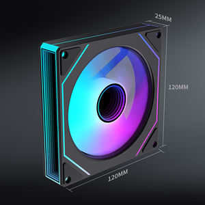 Lovingcool yüksek verimli RGB oyun PC soğutma fanı Ultra sessiz ayarlanabilir aydınlatma çoklu çalışma modları 5V bilgisayar kasası - Product Image 5