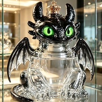 Bouteille de whisky en cristal de 350 ml, carafe à whisky, bouteille de whisky Black Dragon, carafe à vin en verre borosilicate de haute qualité