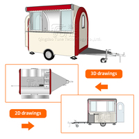 Rétro Remorque Mobile Rétro Vans Rapide Van Utilisé Kiosques de Nourriture Pour BARBECUE