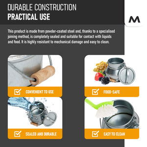 Conteneur de stockage de qualité alimentaire vintage pour la maison Boîte en tôle d'acier décorative avec couvercle et poignée de transport 500 ml - Product Image 3