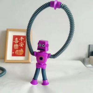 Wholesale Promotional Eco-Friendly Plastic Pop Tubes Robot & <b>Cute</b> Animal Fidget Toys with Suction Cup Design - Product Image 4