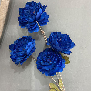 A-805 Arreglo Floral Azul Real para Bodas, Centros de Mesa de Flores de Seda Azul Marino, Hierba Artificial Azul Real - Product Image 4