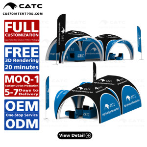 Tente <span class=keywords><strong>gonflable</strong></span> légère et imperméable CATC, installation facile, pour événements extérieurs, publicité commerciale, 4x4m, résistante aux UV, certifiée CE - Product Image 1