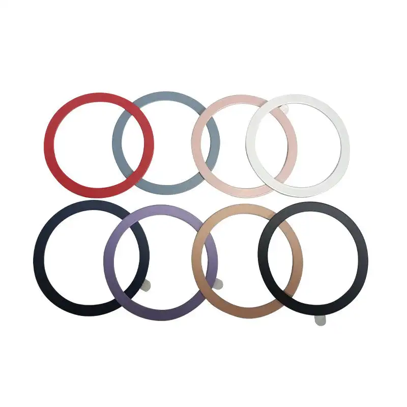 Super Slanke Ultra Dunne Magnetische Ring Metalen Plaat Patch Qi Draadloze Oplader Magnetische Sticker Houder Pasta Ring Voor Iphone Samsung