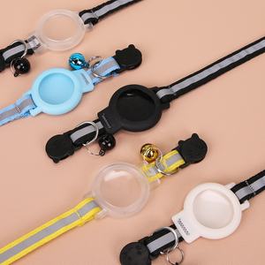 안전 버클 반사 GPS 애완동물 목걸이 훈련 추적기 에어태그용 개 고양이 목걸이 홀더 - Product Image 4