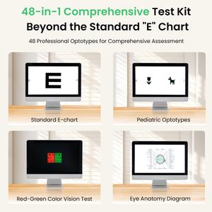 Equipo de Optometría de Alto Estándar Aist Optics, Tabla Optométrica Digital LCD 215D, Tabla de Visión Portátil Snellen para Examen de la Vista - Product Image 3