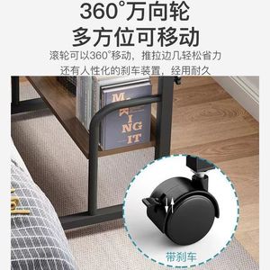 Adjustable Computer <b>Desk</b> With Bookshelf Movable Height Simple Storage <b>Desk</b> For Home Office Dormitory Use - Product Image 3