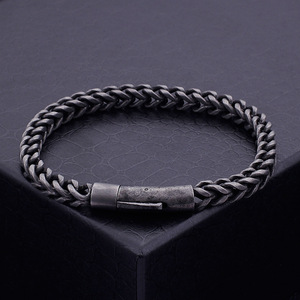 Pulsera <span class=keywords><strong>de</strong></span> Acero Inoxidable para Hombre, Cadena Simple Electrochapada, Joyería Moderna Retro Hip Hop Personalizada para Chico - Product Image 3