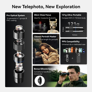 Nouvel objectif téléobjectif Apexel 6X pour <span class=keywords><strong>iPhone</strong></span> 15/16/17 et série Samsung avec étui dédié - Product Image 4