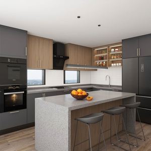 Fabricant d'armoires de cuisine en contreplaqué écologique Armoire personnalisée étanche pour la maison moderne - Product Image 3
