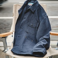 Veste de travail homme Maden style chasseur français, vintage japonais, multi-poches, revers cranté, printemps, tendance 2026