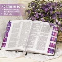 Onglets de la Sainte Bible pour femmes et hommes, onglets d'index de position laminés, marqueurs bibliques faciles à lire en gros caractères